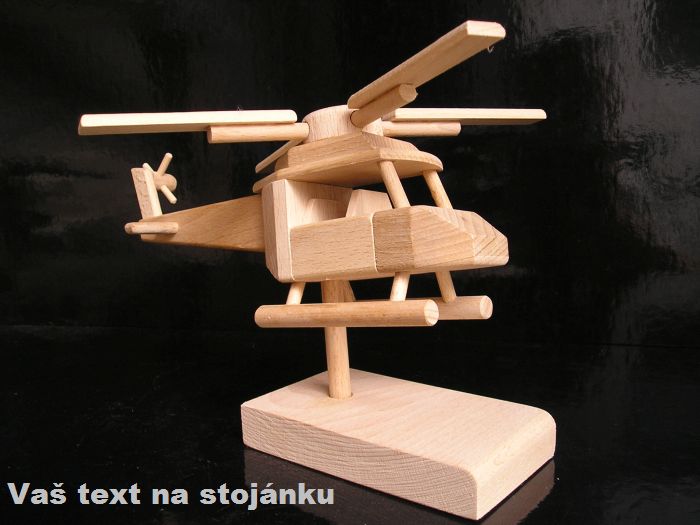 vrtulník helikoptéra dřevěné dárky dárky a hračky