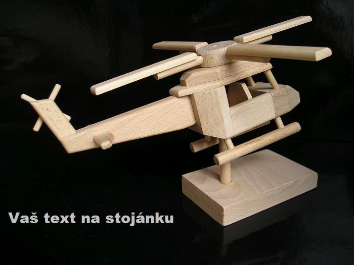 Vrtulník pro pilota vrtulníku na stojánku dárek pilot