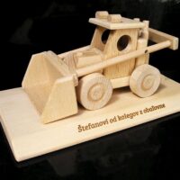Zemědělský nakladač traktor dřevěný dárek hračka model