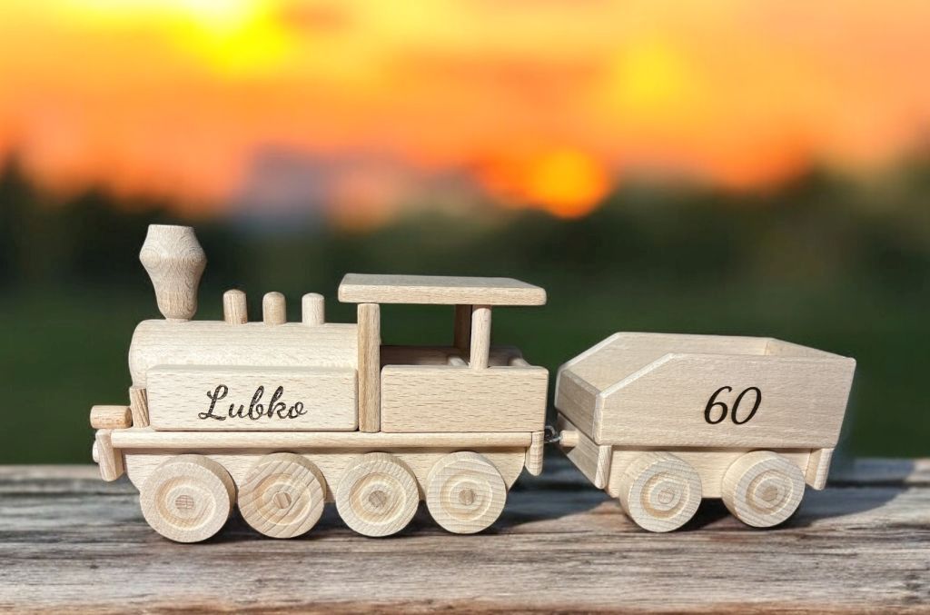 parní lokomotiva dárek hračka model železničář