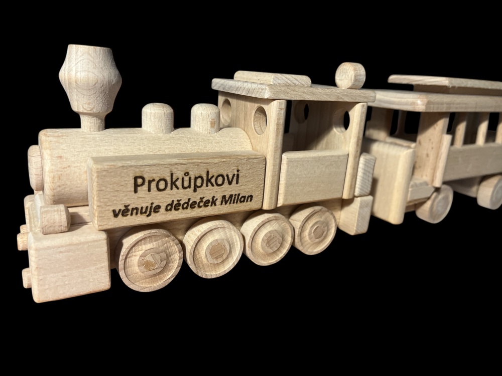 Dřevěný vláček hračka