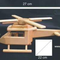 Vrtulník ze dřeva rozměr hračka model