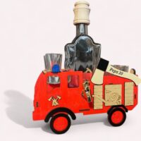 Dárková skleněná láhev na alkohol hasič, požárník