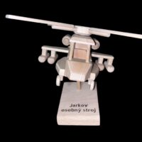 dřevěné dárky a hračky vojenská helikoptéra pro pilota
