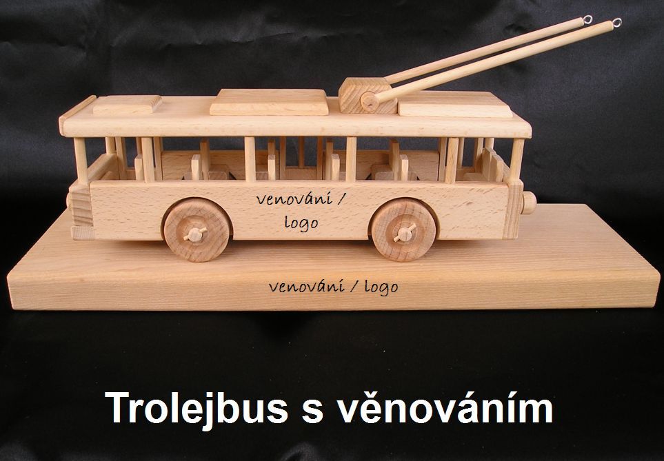 Trolejbusy dřevěné hračky, dřevěné dárky