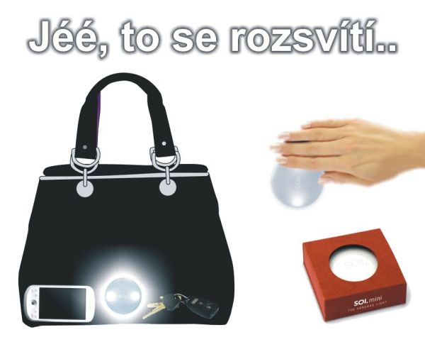 Svítilna, LED lampička pro dámskou kabelku