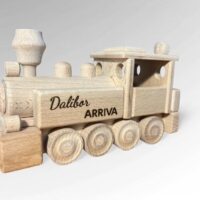 Dárek pro železničáře model dřevěného vlaku