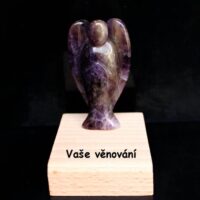 Anděl ametyst 7,5 cm, Léčivé kameny dárky figurka