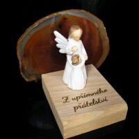 Andělé strážní ochránci sošky figurky achátové dárky