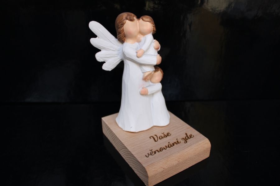 Andílek strážný, rodina soška figurka
