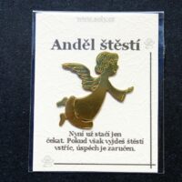 Anděl pro štěstí suvenýr, talisman do peněženky