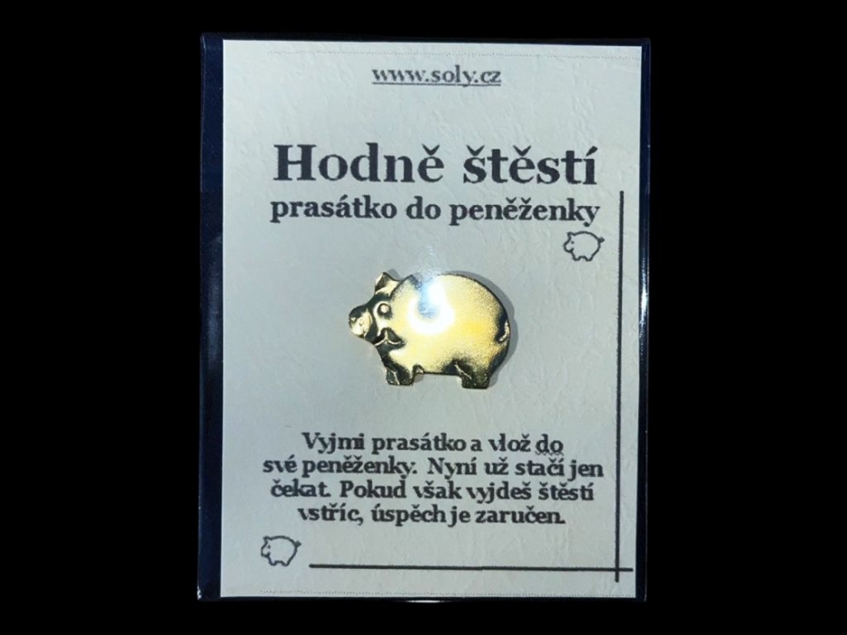 Prasátko pro štěstí, suvenýr do peněženky