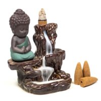 Kadidelnice Buddha soška s tekoucím kouřem