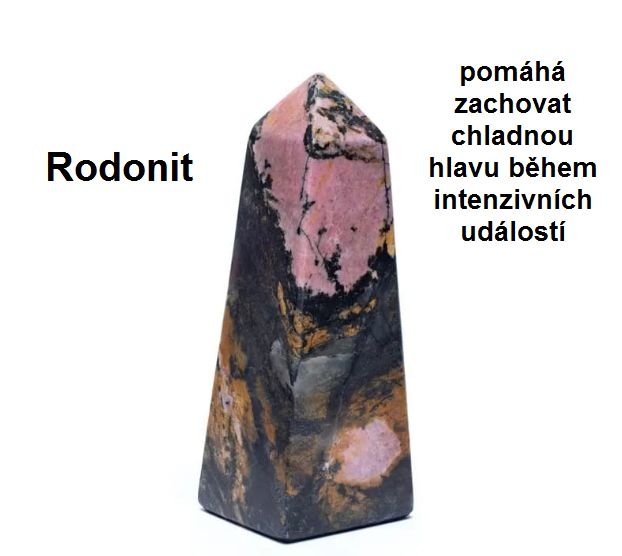 Obelisk z rodonitu minerální kámen