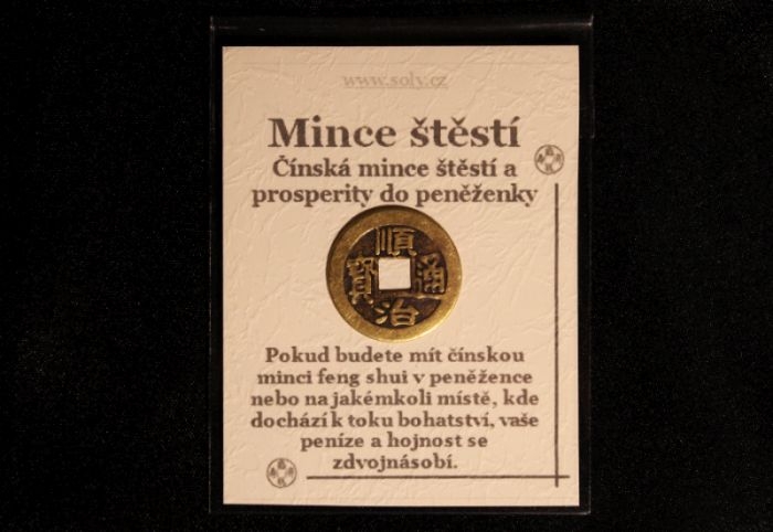 Čínská mince pro štěstí symbolika bohatství