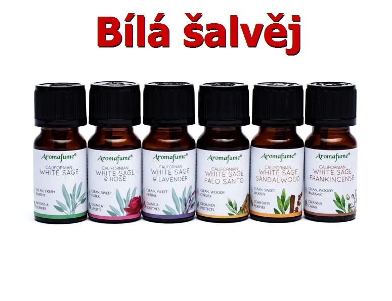 Bílá šalvěj esenciální olej do aromalampy