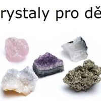 Dárková krabička s 5 surovými krystaly kameny minerály