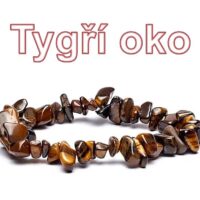 Náramek z tygřího oka 19 cm, přírodní minerální šperk
