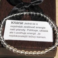 Broušený křišťálový náramek minerálů a kamenů 4 mm