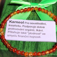 Karneol křišťálový náramek minerálů a kamenů