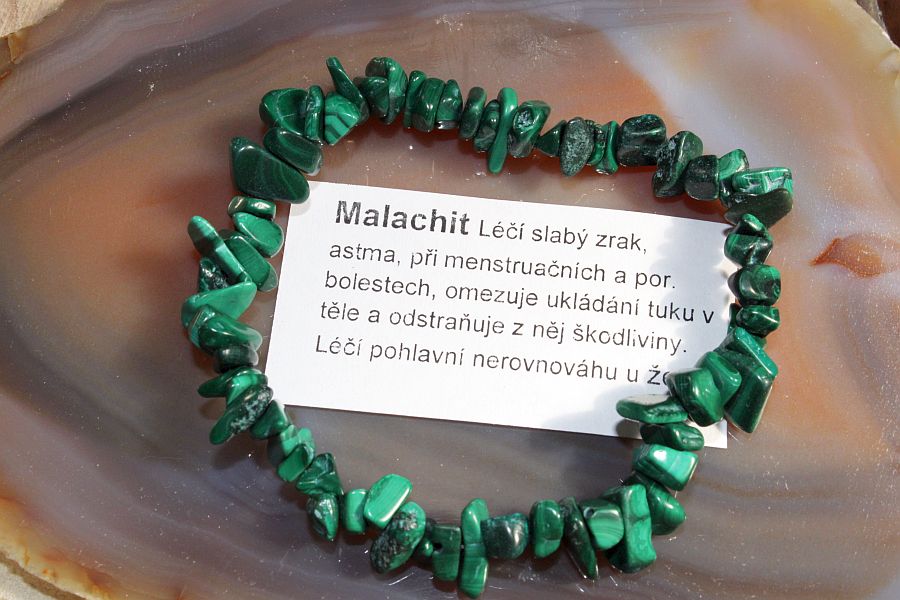 Náramek nefrit minerál křišťál