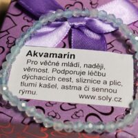 Akvamarín fazetovaný dámské náramky z minerálů a kamenů