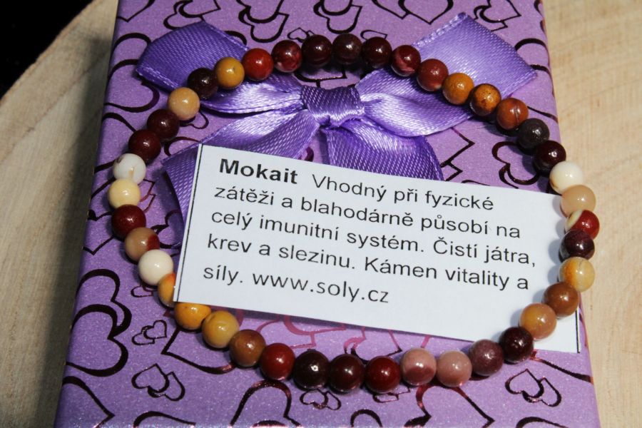 Mokait 4mm dámské náramky z minerálů a kamenů