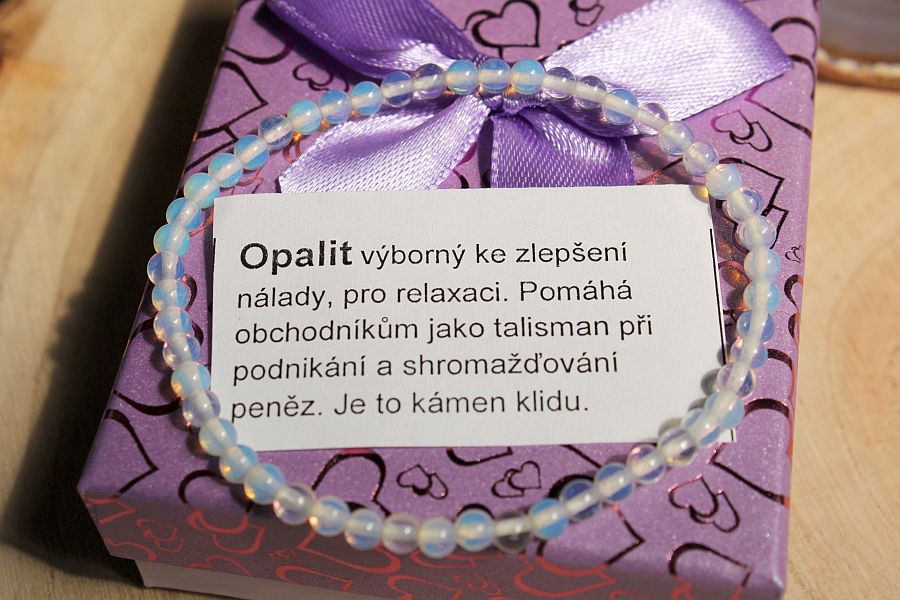 Opalit 4mm dámské náramky z minerálů a kamenů