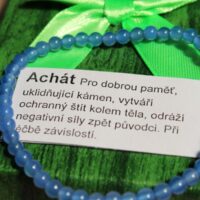 Achát modrý dámské náramky z minerálů a kamenů