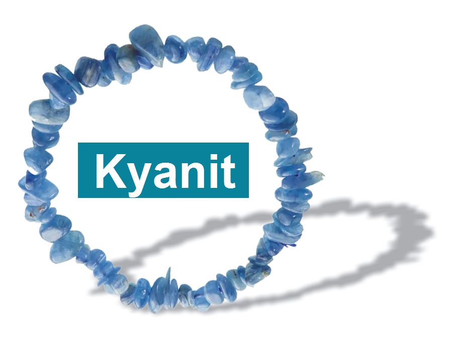 Kyanit náramek 19 cm, modrý přírodní minerální šperk