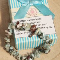 Náramek z larimaru 19 cm, jemný modrý přírodní minerální šperk