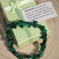 Náramek z malachitu 19 cm, přírodní minerální šperk