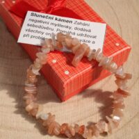 Náramek ze slunečního kamene 19 cm, přírodní minerální šperk
