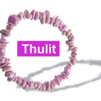 Náramek z thulitu 19 cm, přírodní minerální šperk