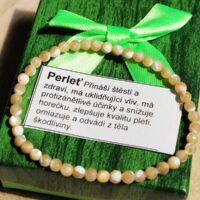 Náramek z perleti 19 cm, přírodní minerální šperk
