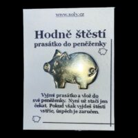 Zlaté prasátko pro štěstí do peněženky