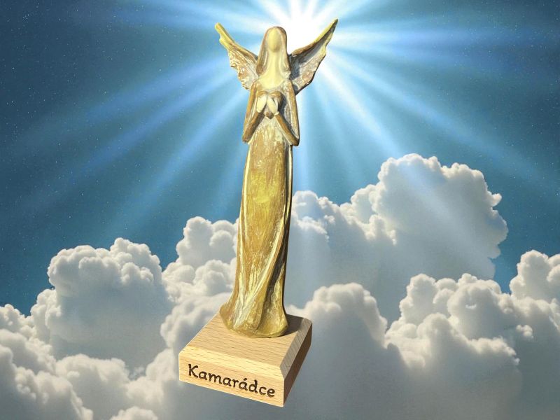 Anděl ochránce s personalizací soška dárek pro kamarádku