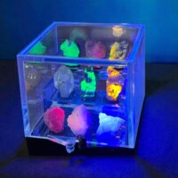 Svítící Fluorescenční minerály kameny sada
