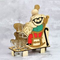 Dárek láhev s panáky při odchodu do penze