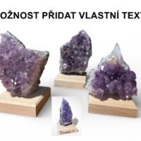 Gravírování personalizace textu do kamene, minerálu dárek k narozeninám