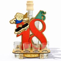 Dárek k osmnáctým narozeninám – stylová láhev 18