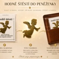 Suvenýr pro štěstí anděl, ochranný amulet a talisman do peněženky