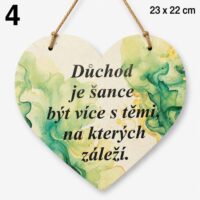 Cedulka s citátem k odchodu zaměstnance do důchodu