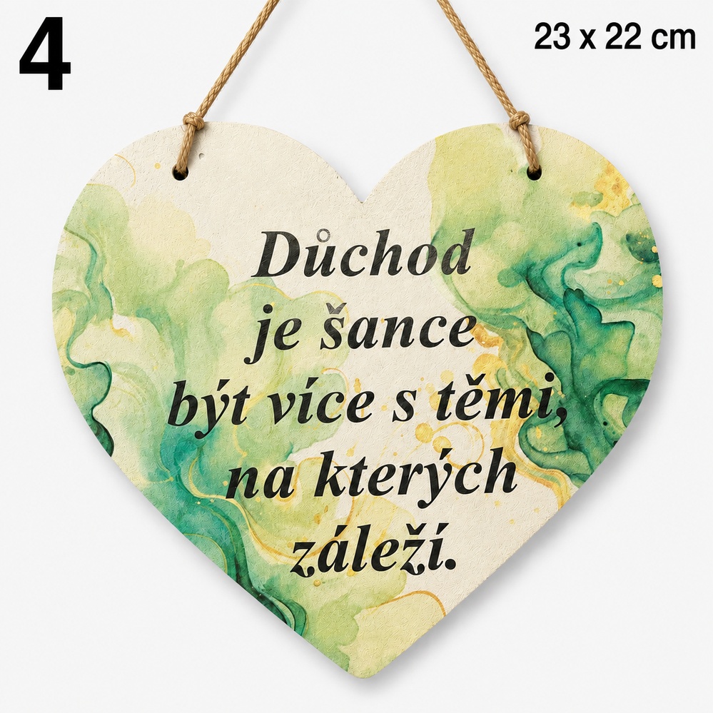 Cedulka s citátem k odchodu zaměstnance do důchodu