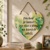 Dárková cedulka s citátem pro zaměstnance do důchodu