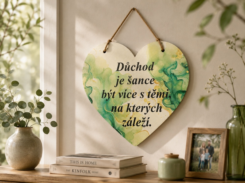 Dárková cedulka s citátem pro zaměstnance do důchodu