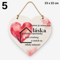 Dekorační cedulka s milým citátem o lásce