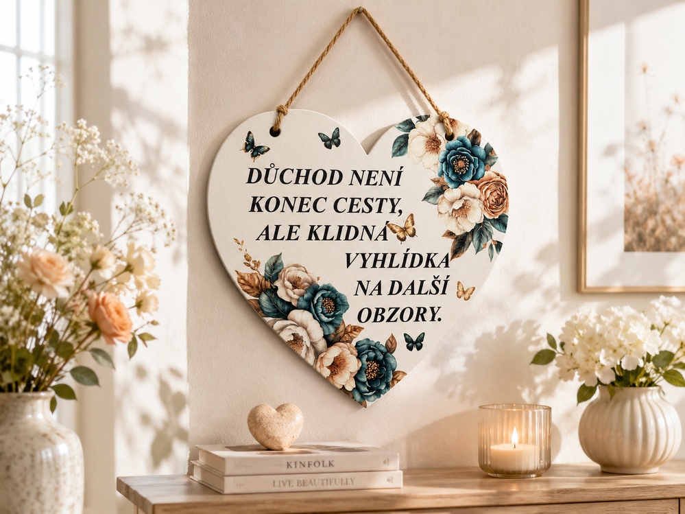 Citát k odchodu do důchodu na dekorativní cedulce