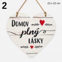 Srdíčko s citátem o domově plném lásky