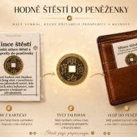 Suvenýr pro štěstí čínská mince, amulet prosperity do peněženky